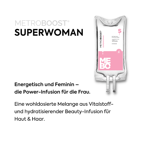 Vitamininfusion Metroboost Superwoman AesthetiCum Berlin